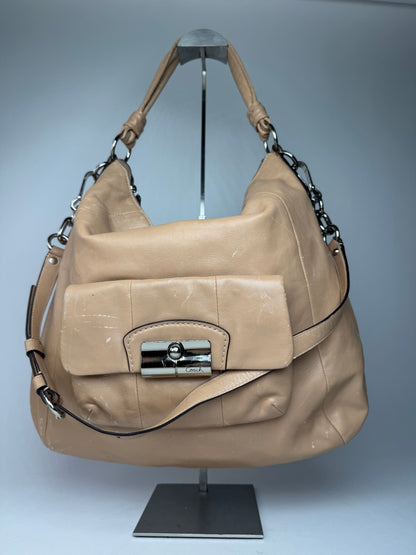 Vintage Coach 2Way Leather Handbag Camel