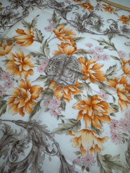 Vintage Celine Scarf Yellow Grey