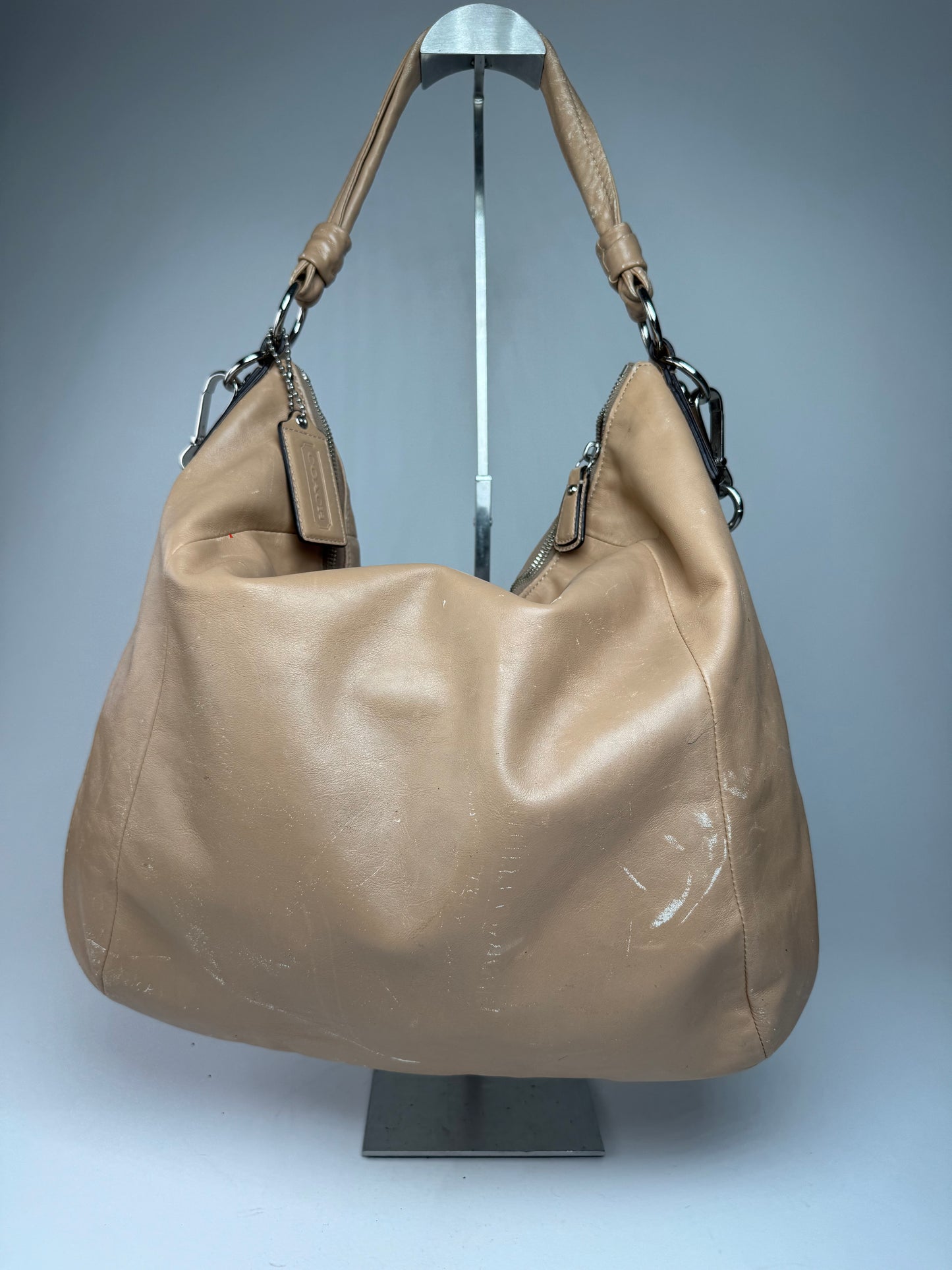 Vintage Coach 2Way Leather Handbag Camel