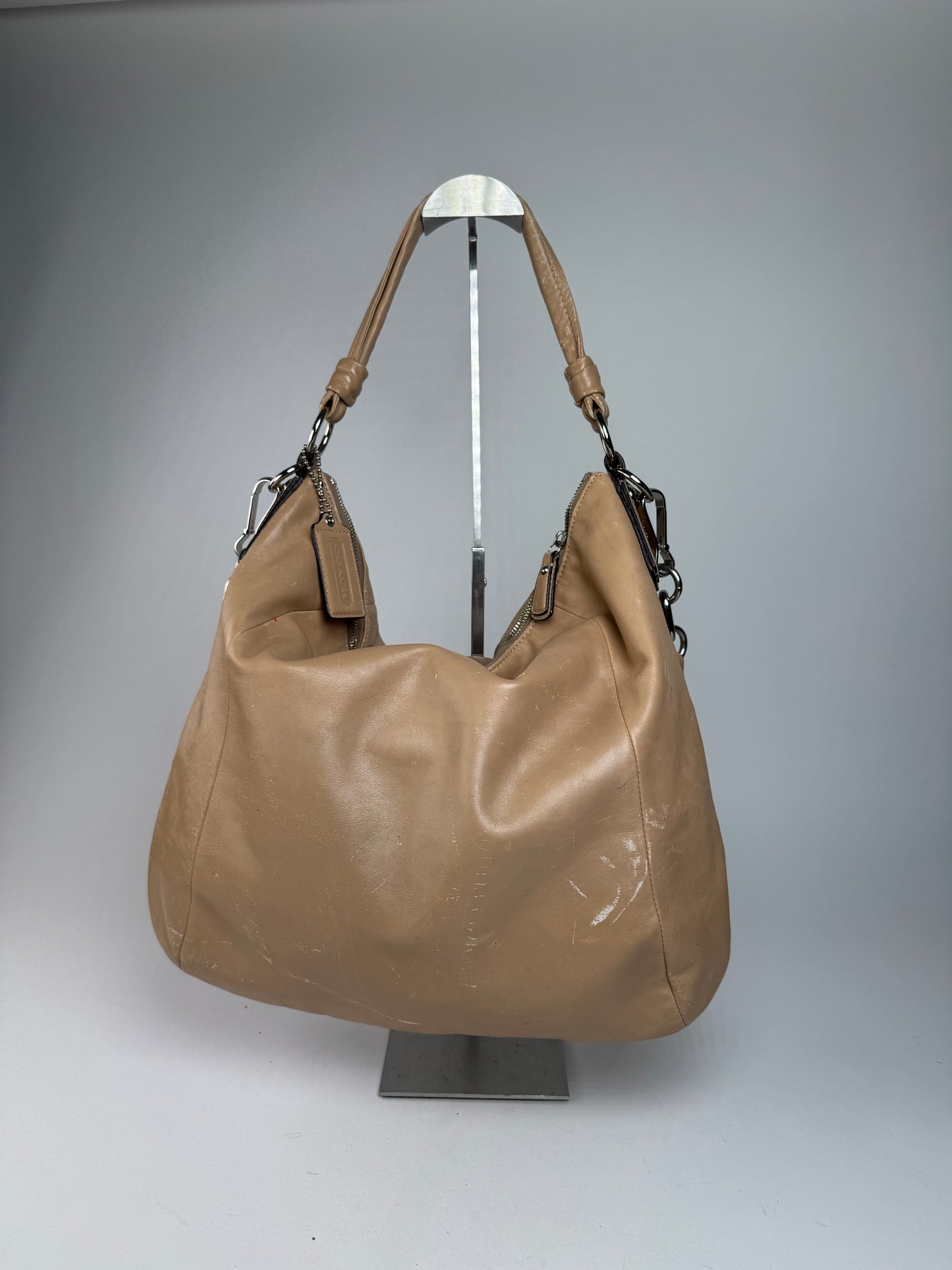 Vintage Coach 2Way Leather Handbag Camel