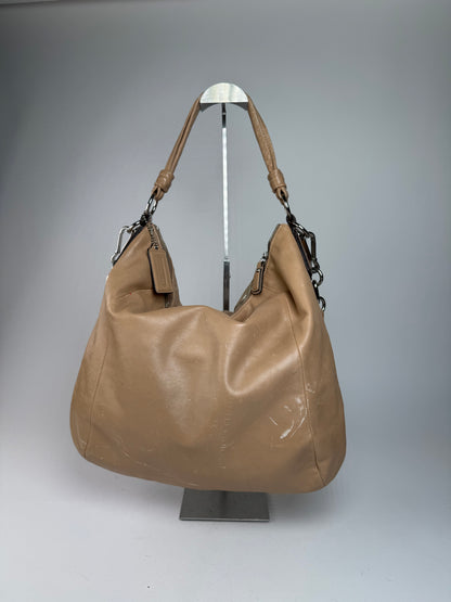 Vintage Coach 2Way Leather Handbag Camel