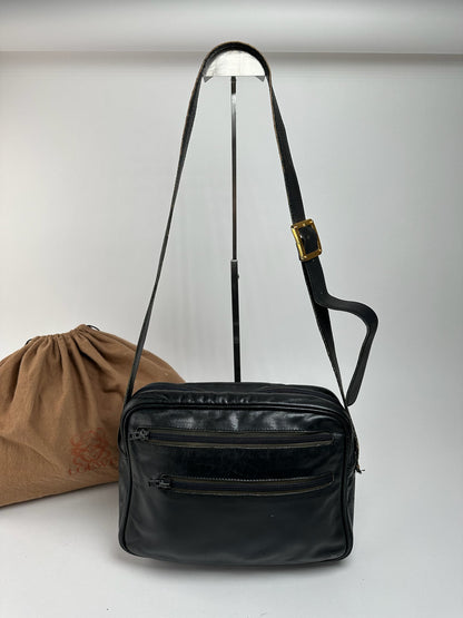 Sac vintage en cuir Loewe Madrid noir