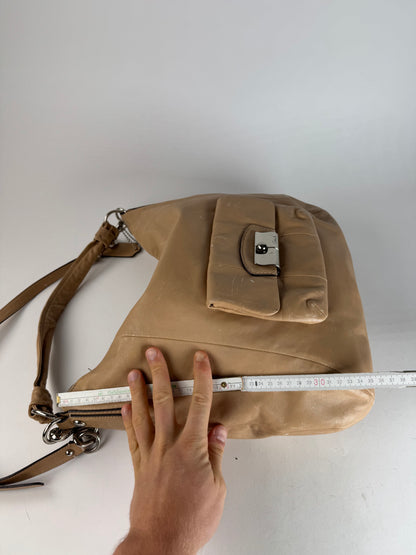 Vintage Coach 2Way Leather Handbag Camel