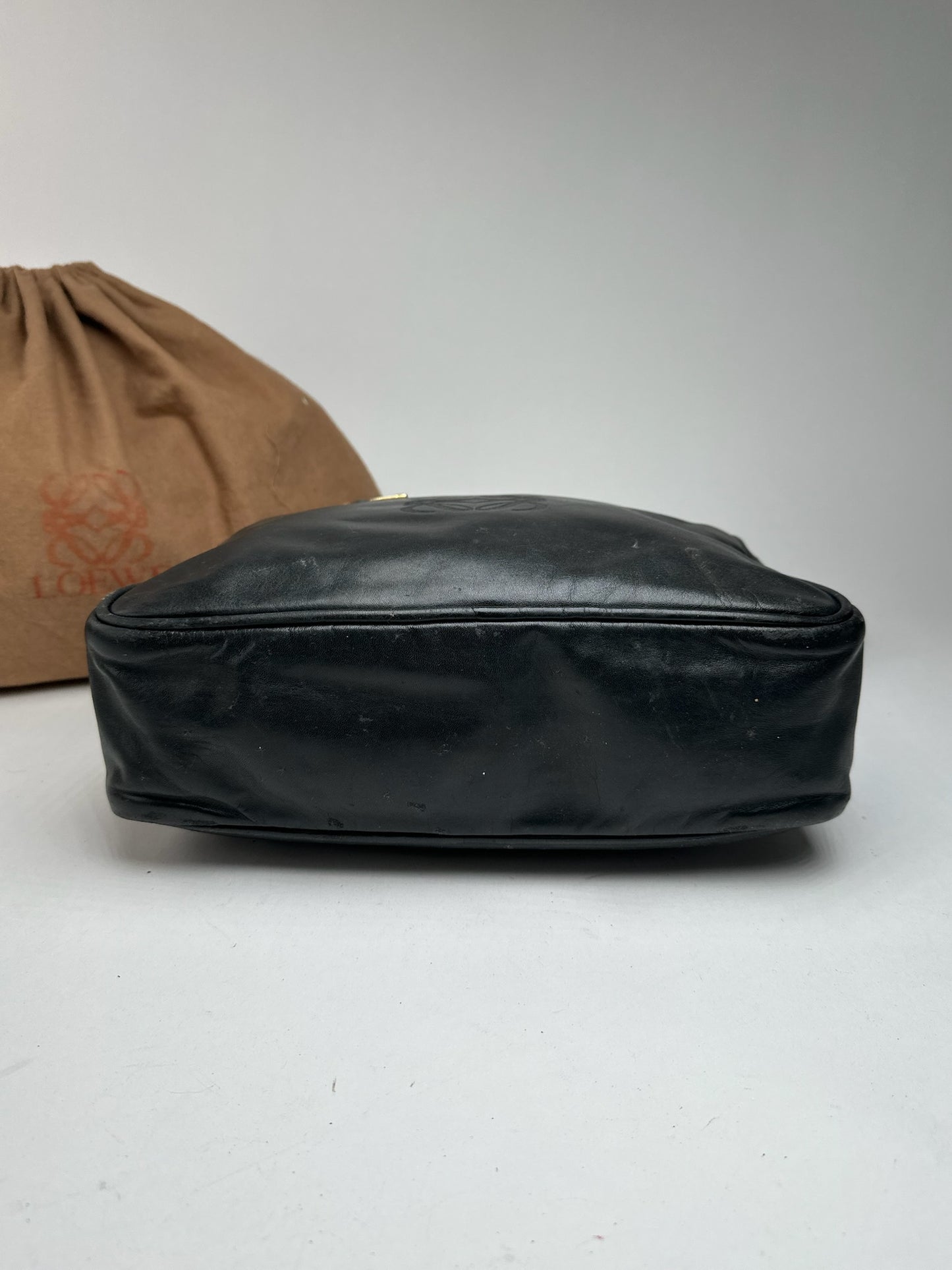 Sac vintage en cuir Loewe Madrid noir