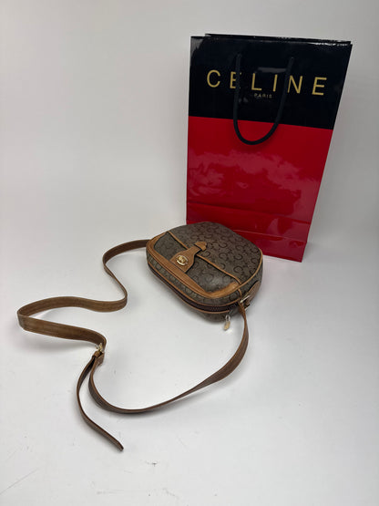 Sac Triomphe vintage en cuir verni Macadam monogramme Céline Paris