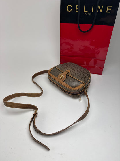 Sac Triomphe vintage en cuir verni Macadam monogramme Céline Paris