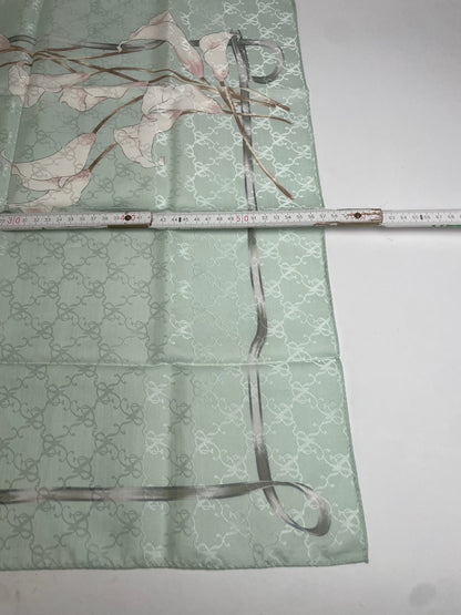 Vintage Nina Ricci Scarf Turquoise White