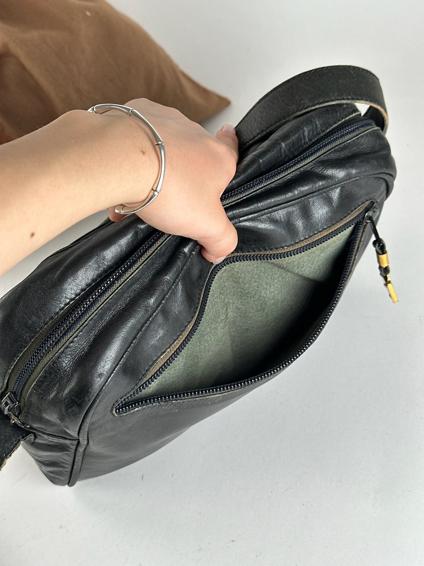 Sac vintage en cuir Loewe Madrid noir