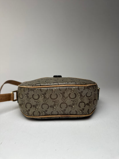 Sac Triomphe vintage en cuir verni Macadam monogramme Céline Paris