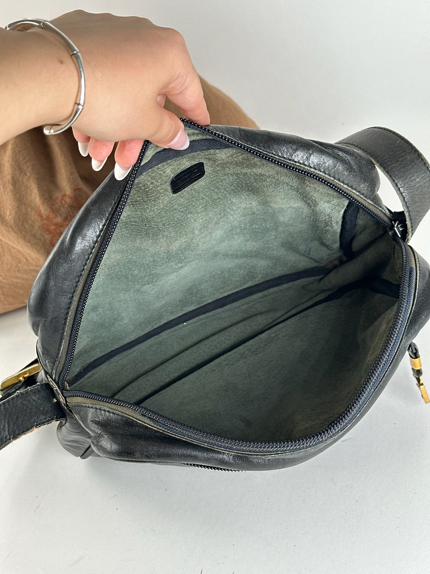 Sac vintage en cuir Loewe Madrid noir