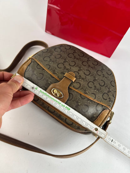 Sac Triomphe vintage en cuir verni Macadam monogramme Céline Paris