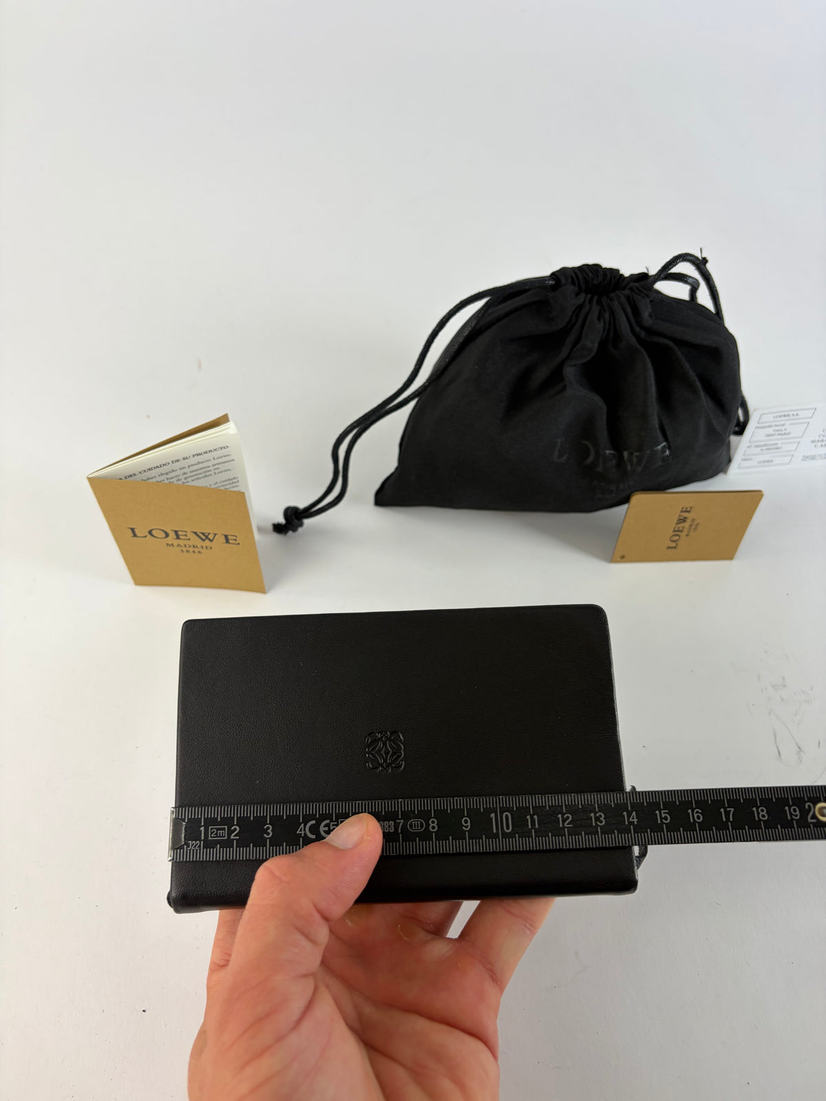 Vintage Loewe Vogue Calf Leather Notebook Black Beige