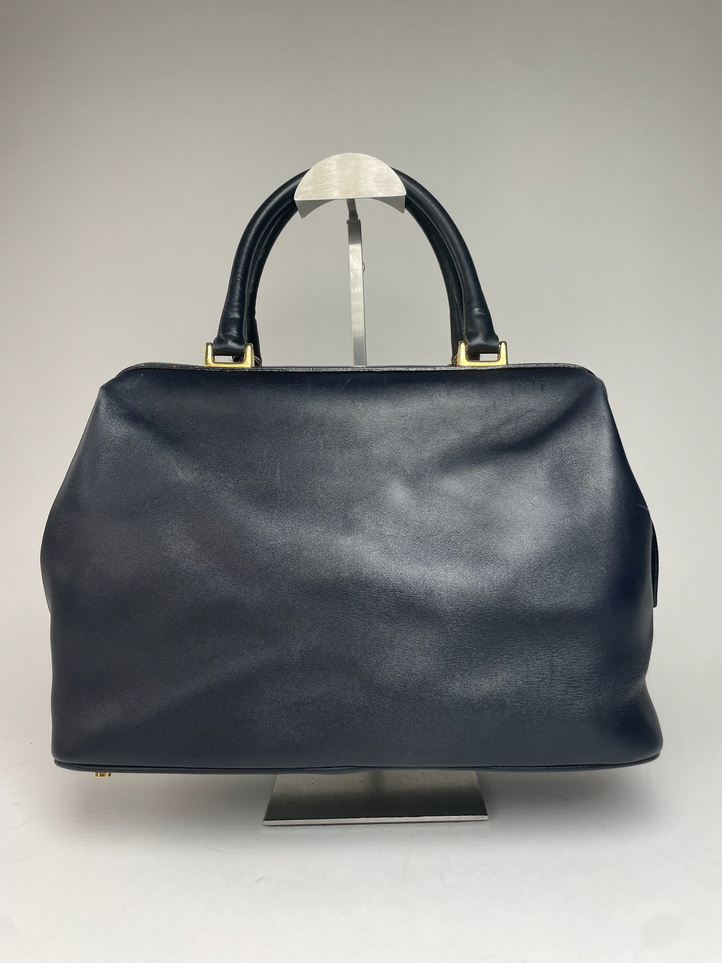 Vintage Salvatore Ferragamo Leather Handbag Black