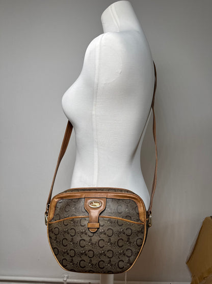 Sac Triomphe vintage en cuir verni Macadam monogramme Céline Paris