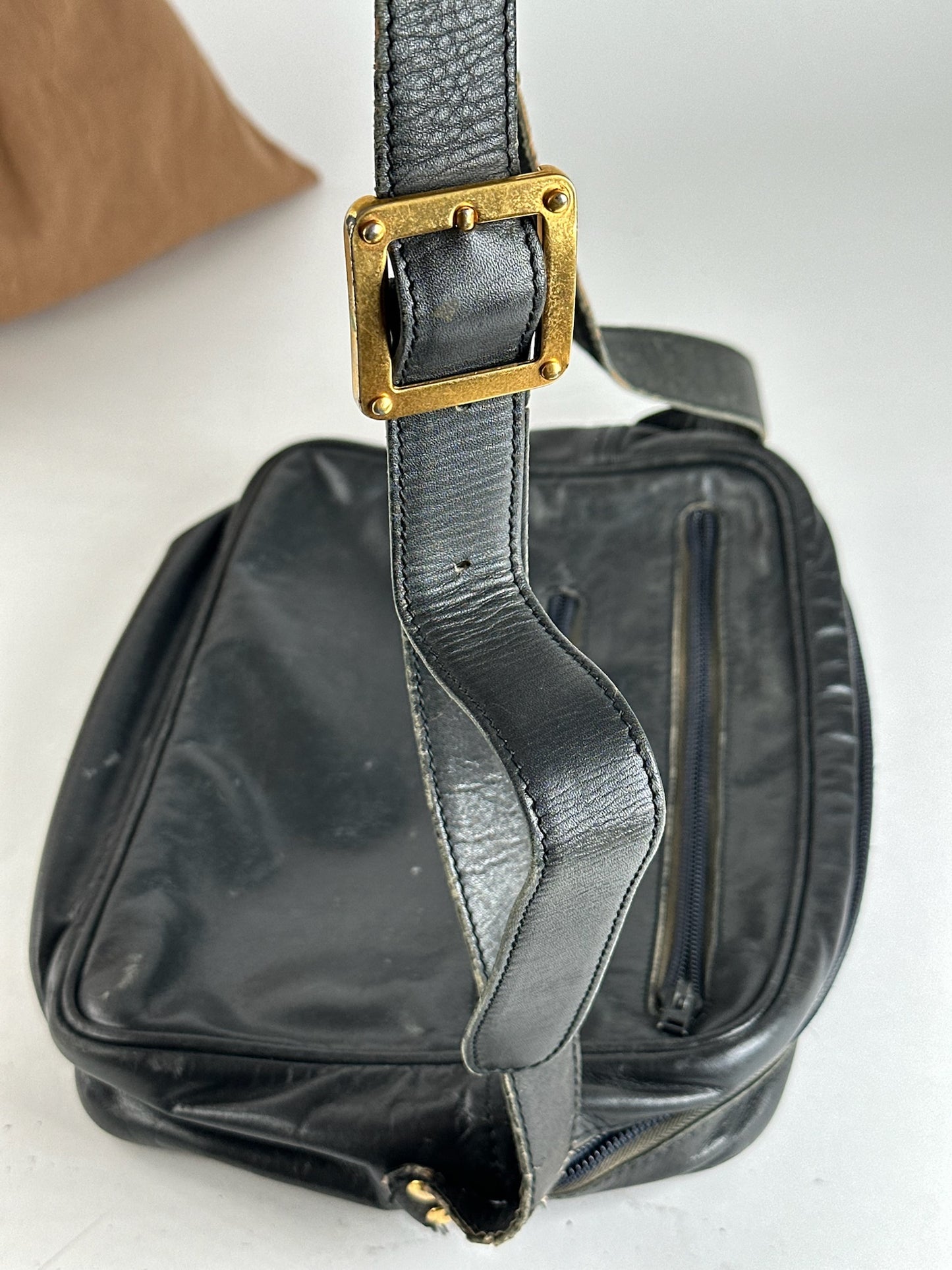 Sac vintage en cuir Loewe Madrid noir