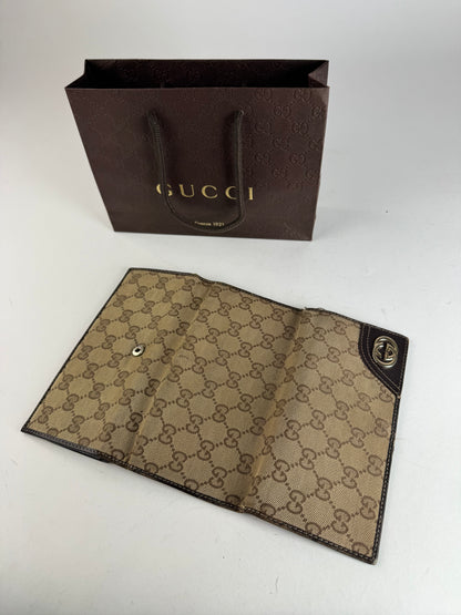 Vintage Gucci Marmont Monogram Wallet beige brown