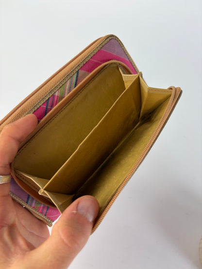 Vintage Vivienne Westwood Classic Orb Tartan Bifold Wallet c. Mid-2000s Pink