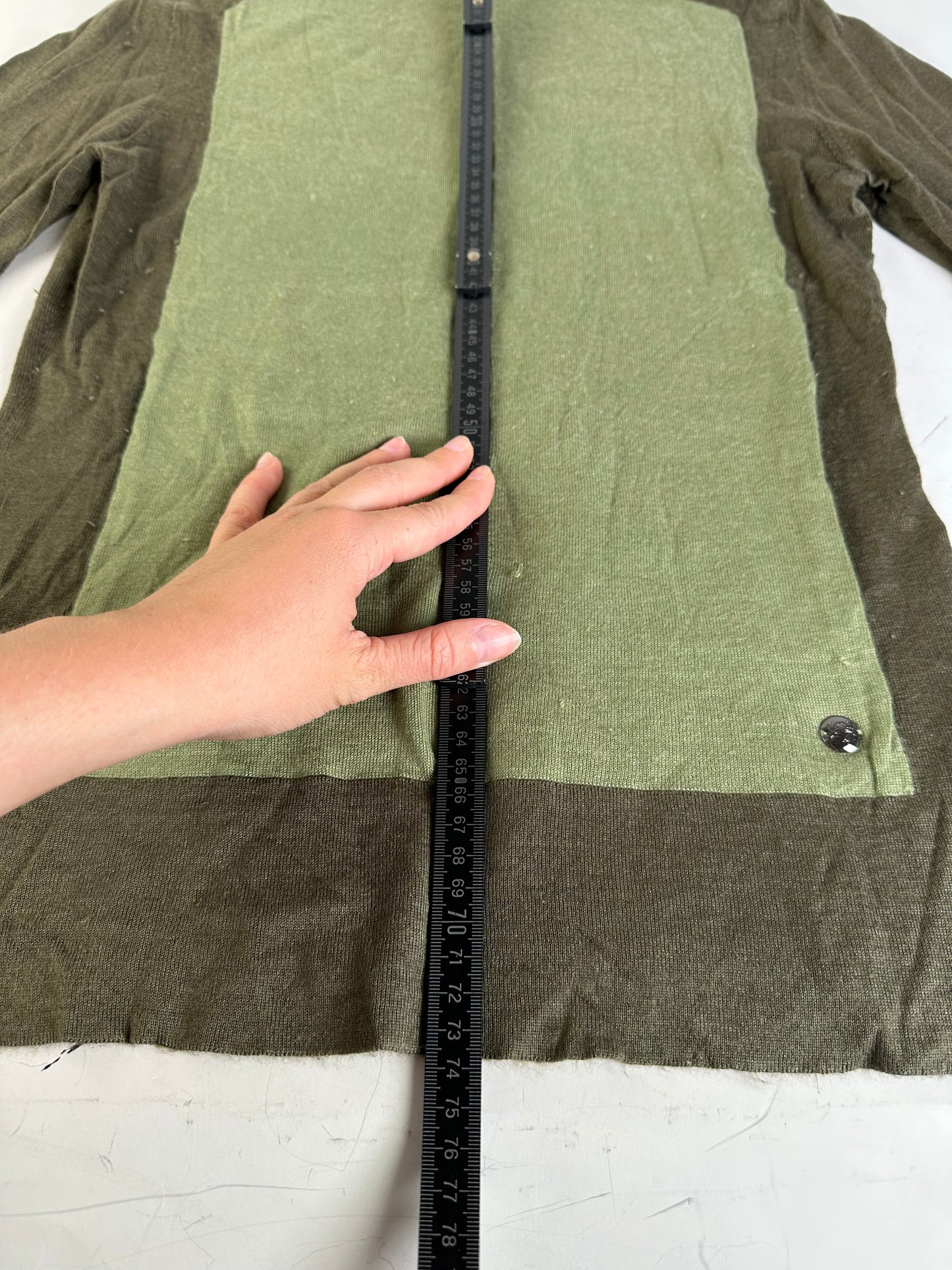 Vintage Loewe Wool Cashmere Turtleneck Sweater Olive Green L