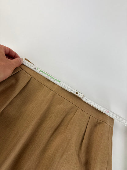 Vintage Dior Linen Skirt Brown L