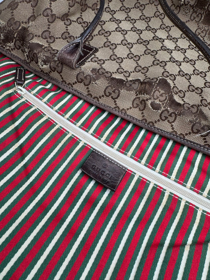 Vintage Gucci Monogram Tote Bag beige Brown