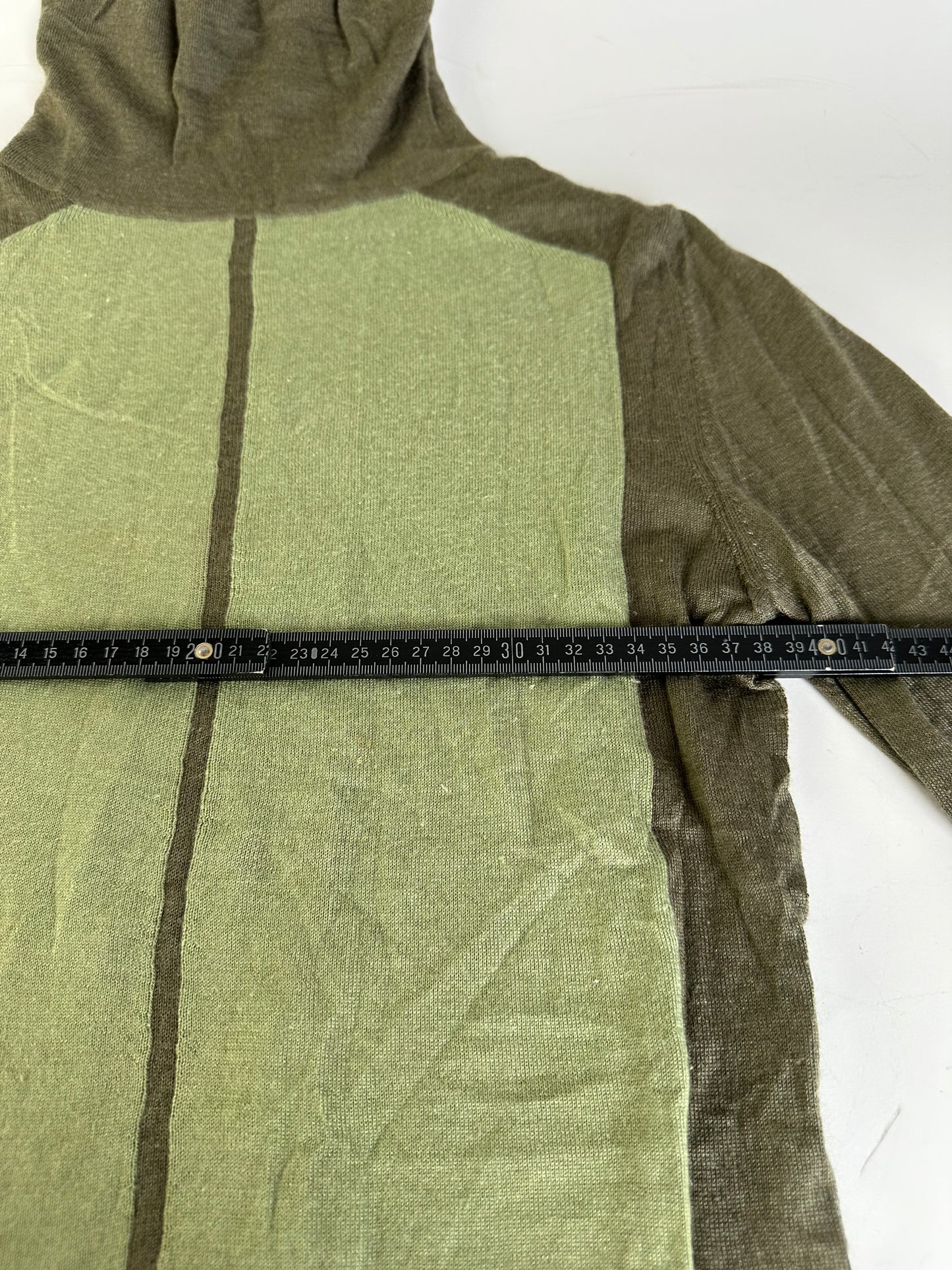Vintage Loewe Wool Cashmere Turtleneck Sweater Olive Green L