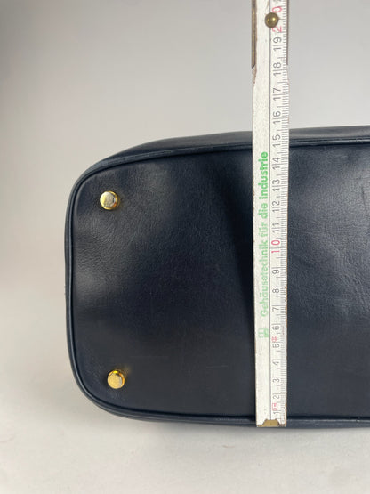 Vintage Salvatore Ferragamo Leather Handbag Black