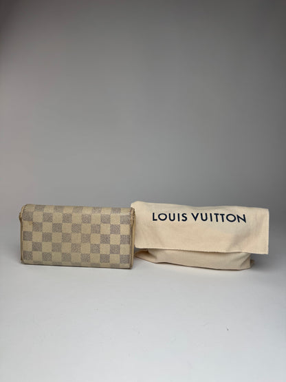 Vintage Louis Vuitton Damier Monogram Leather wallet white grey