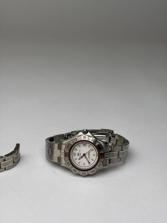 Vintage Balenciaga Stainless Steel Bracelet Watch Late 1990s Silver