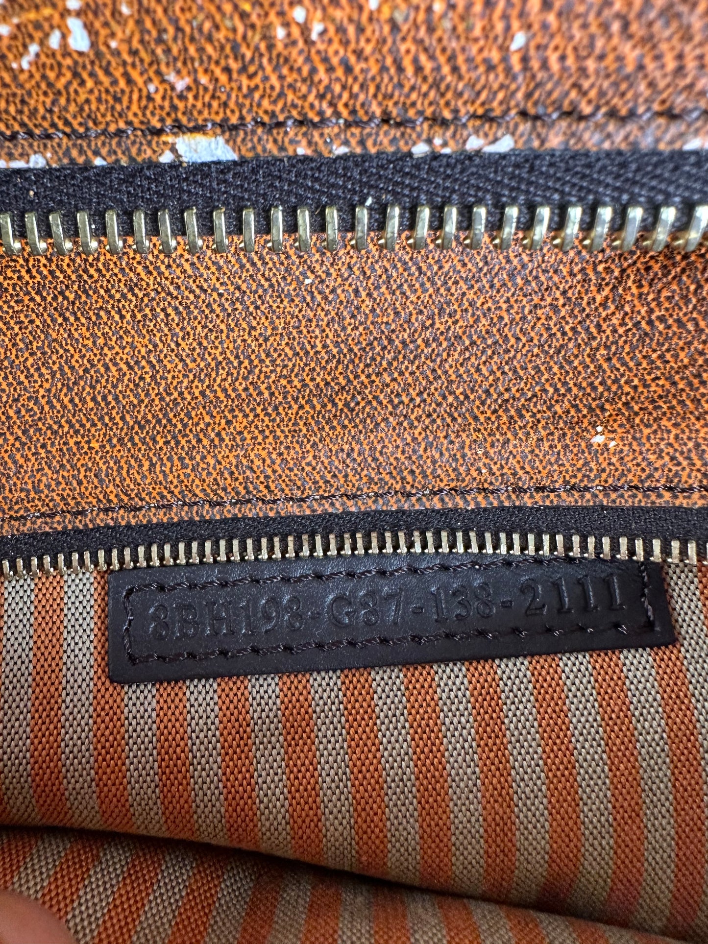 Vintage Fendi FF Monogram Canvas Tote Brown Black
