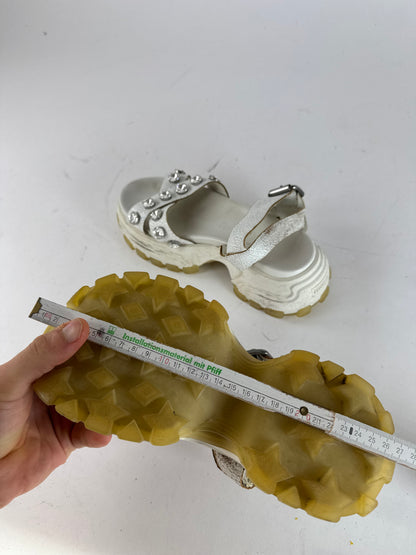 Vintage Miu Miu Leather Sandals / Sneaker White 37