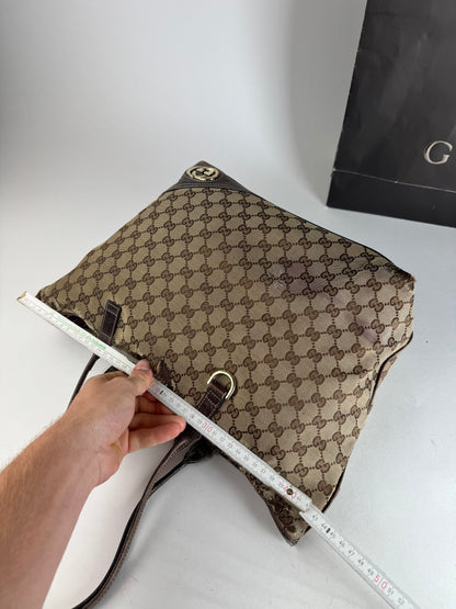 Vintage Gucci Monogram Tote Bag beige Brown