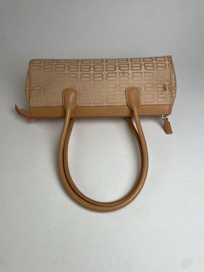 Vintage Balenciaga Monogram Handbag Beige Brown