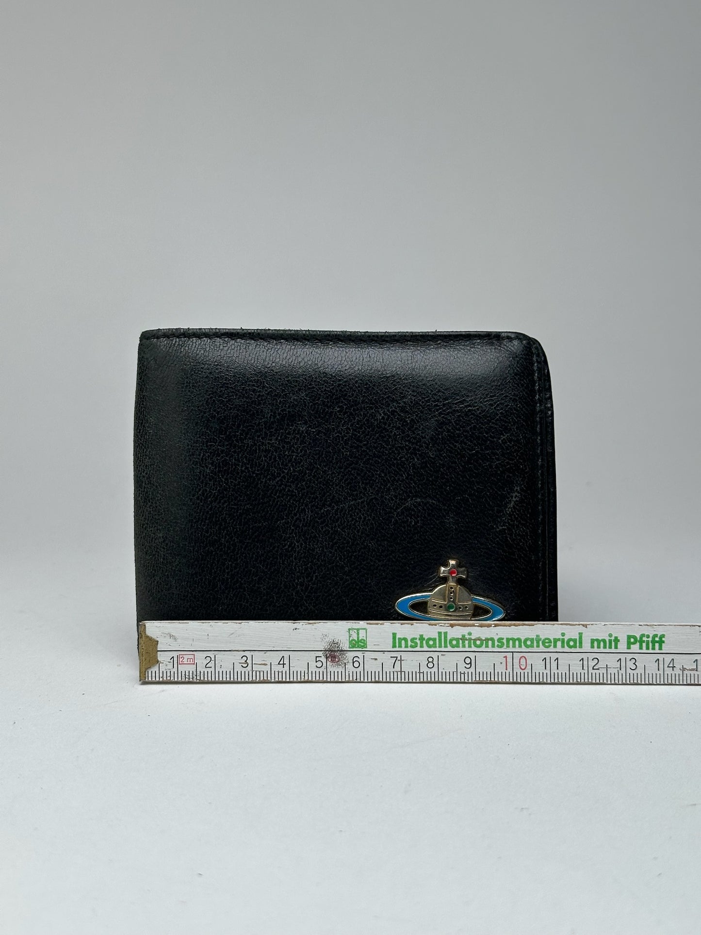 Vintage Vivienne Westwood foldable wallet leather black
