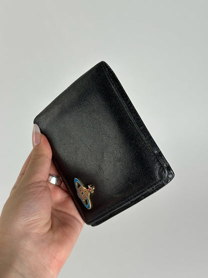 Vintage Vivienne Westwood foldable wallet leather black