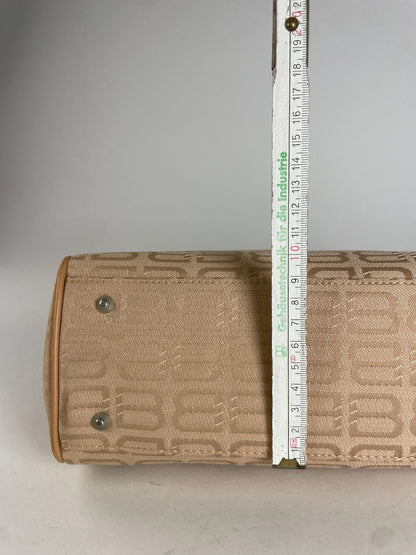 Vintage Balenciaga Monogram Handbag Beige Brown