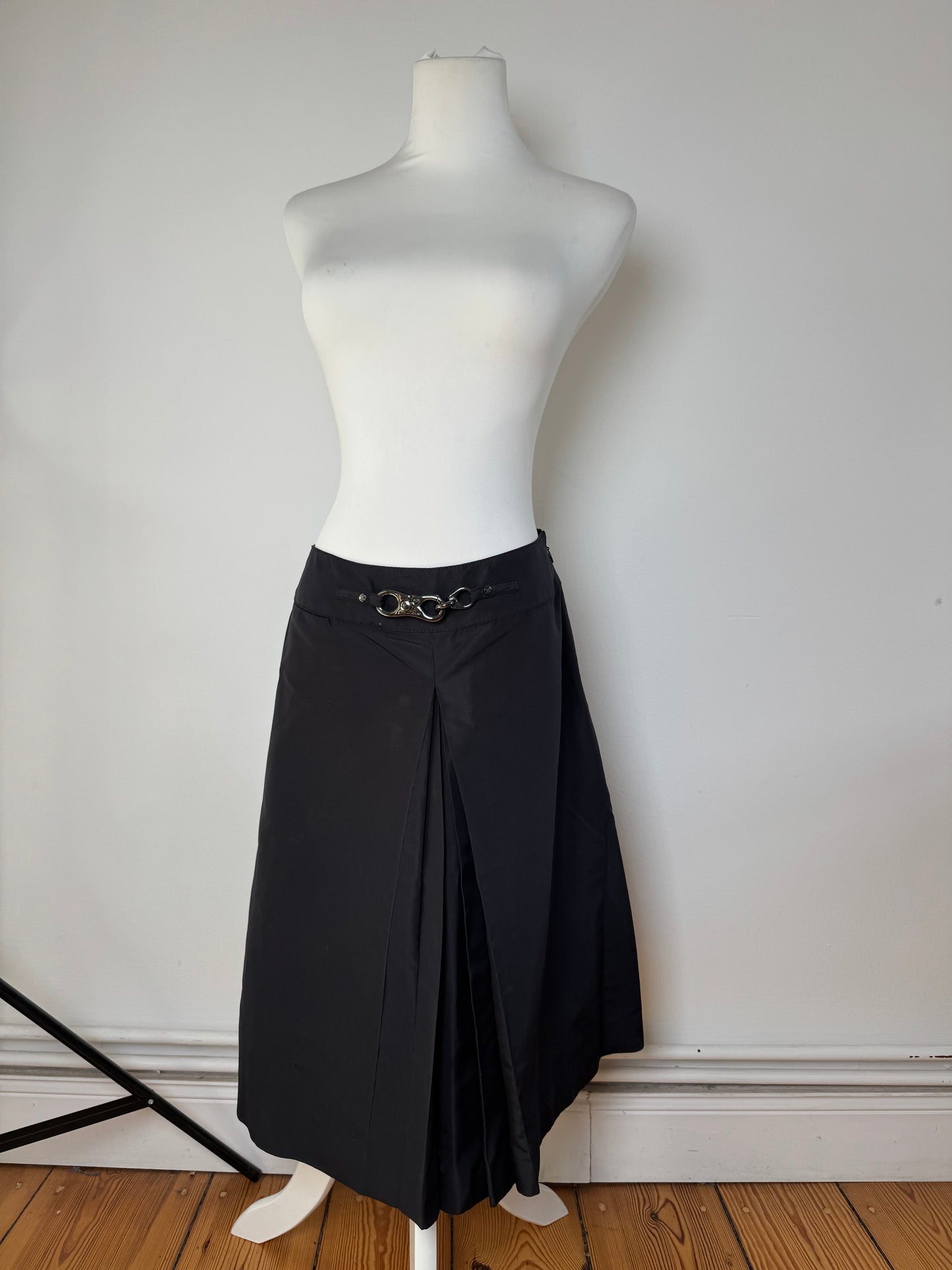 Vintage Celine Paris Silk Skirt black 36/S