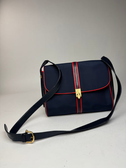 Sac Triomphe vintage Céline Paris bleu marine