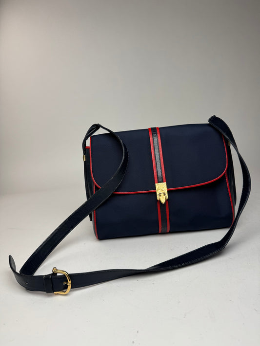 Sac Triomphe vintage Céline Paris bleu marine