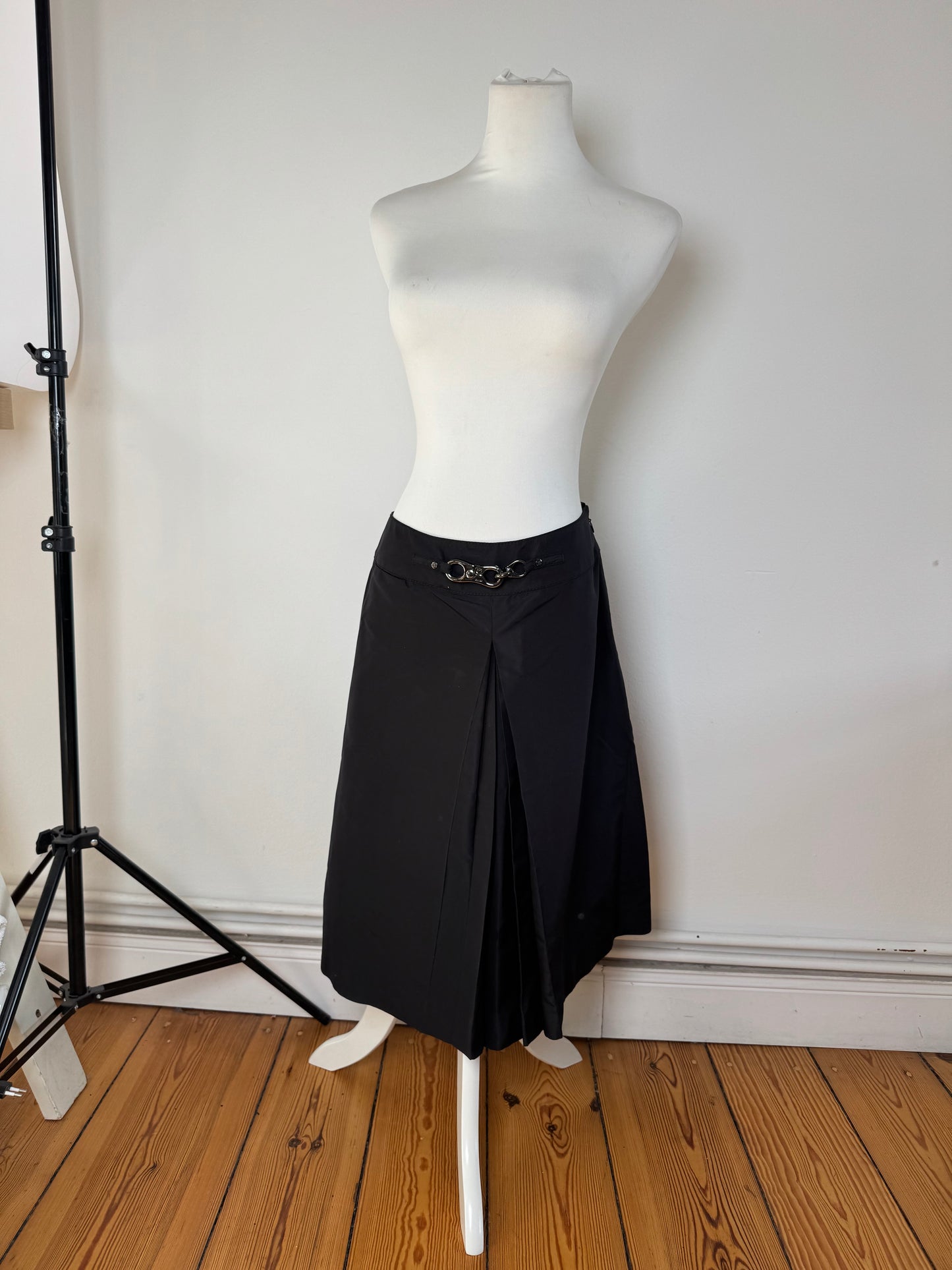 Vintage Celine Paris Silk Skirt black 36/S