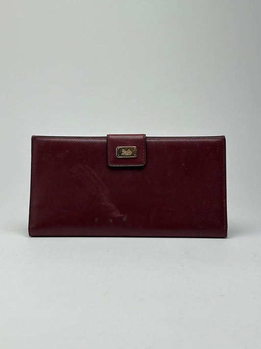 Vintage Celine Paris Leather Wallet burgundy