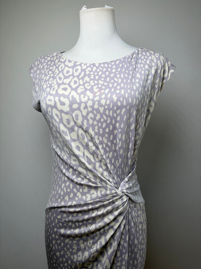 Vintage Gucci Viscose Leopard Print Knee-Length Dress Lavender M