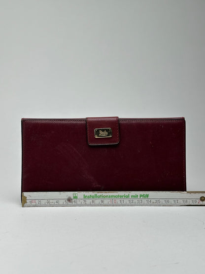 Portefeuille vintage en cuir Céline Paris bordeaux