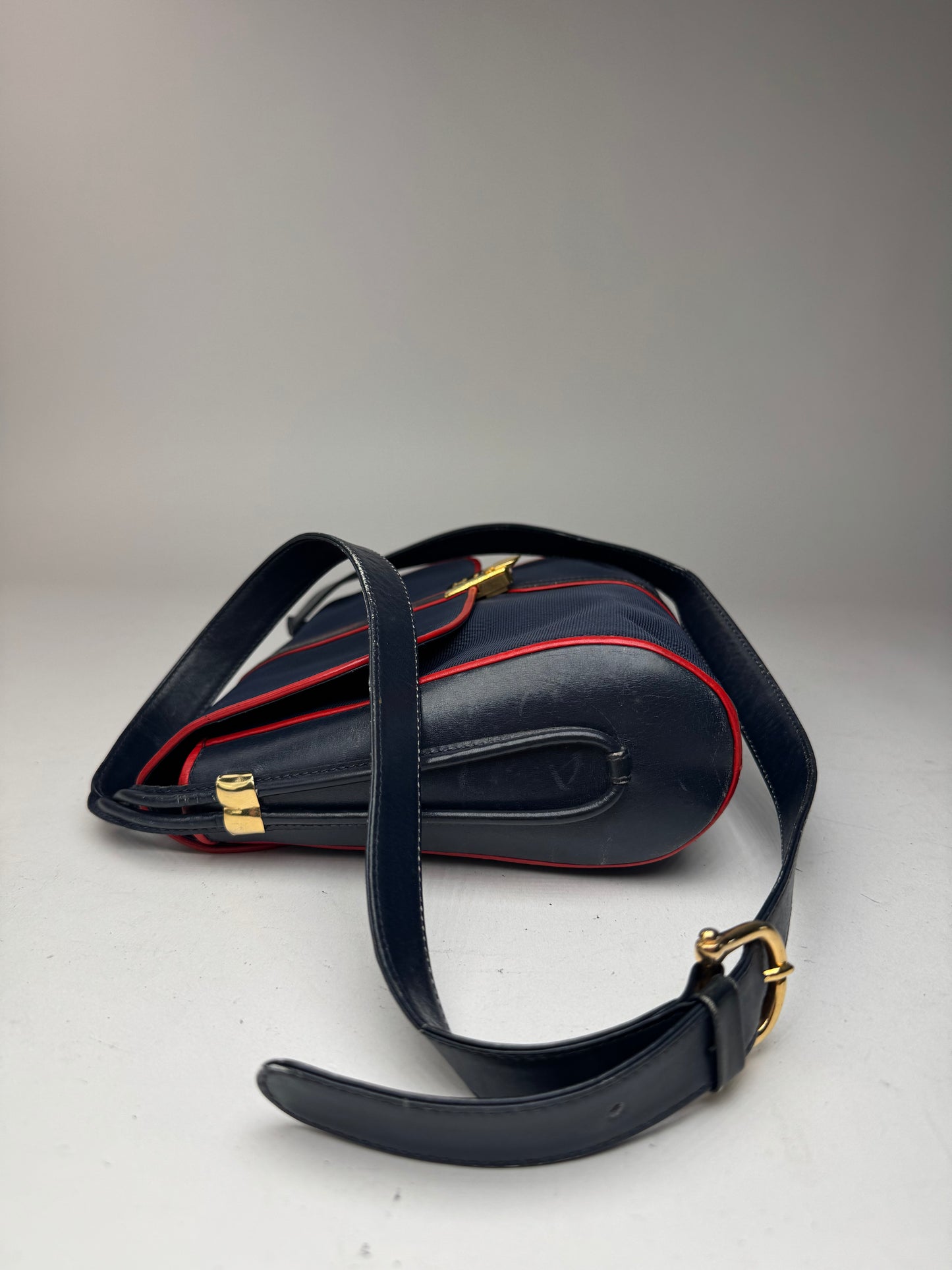 Sac Triomphe vintage Céline Paris bleu marine