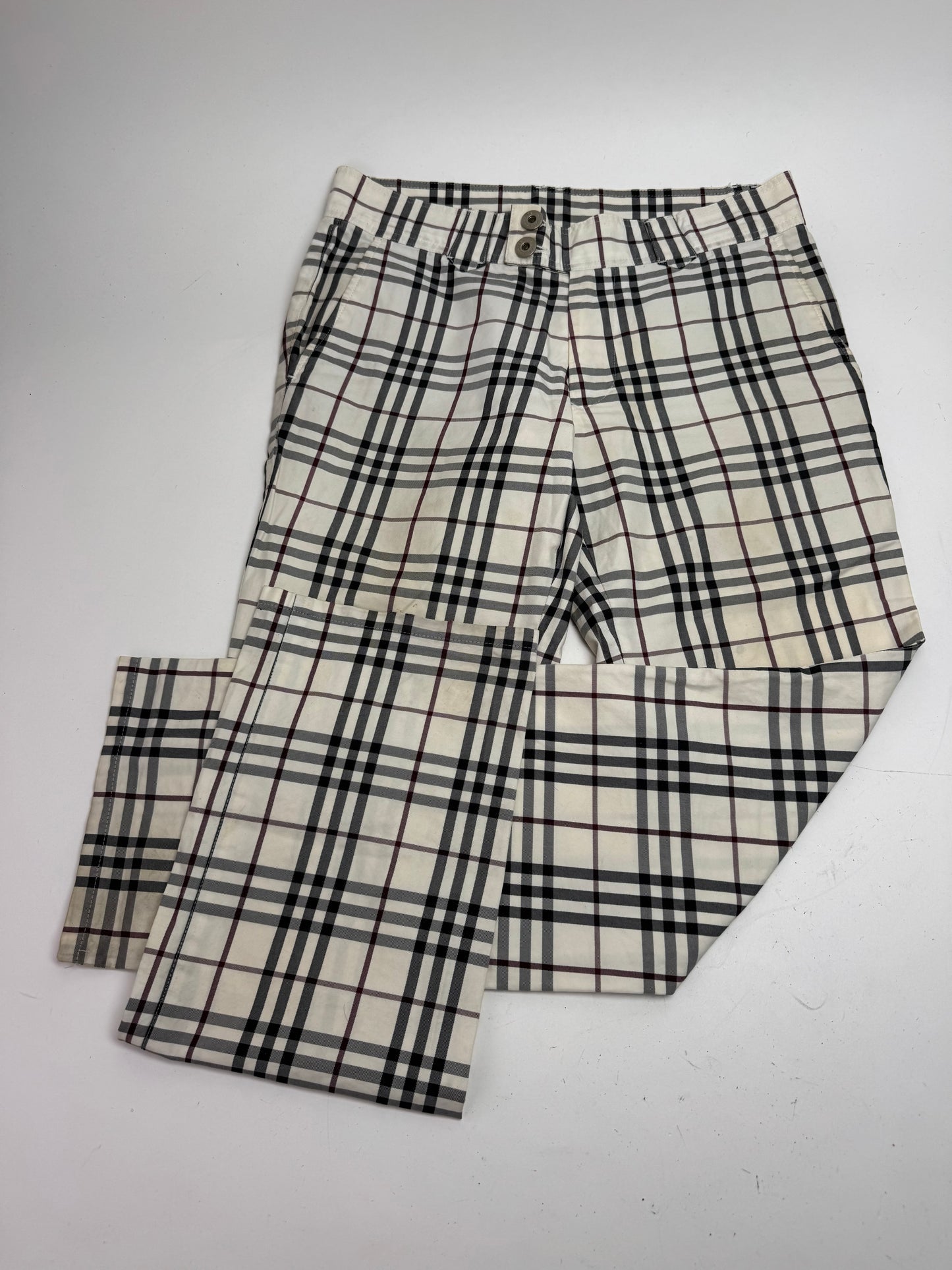 Vintage Burberry Nova Check Pants Beige M