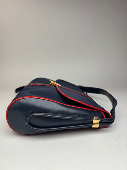 Sac Triomphe vintage Céline Paris bleu marine