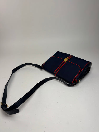 Sac Triomphe vintage Céline Paris bleu marine