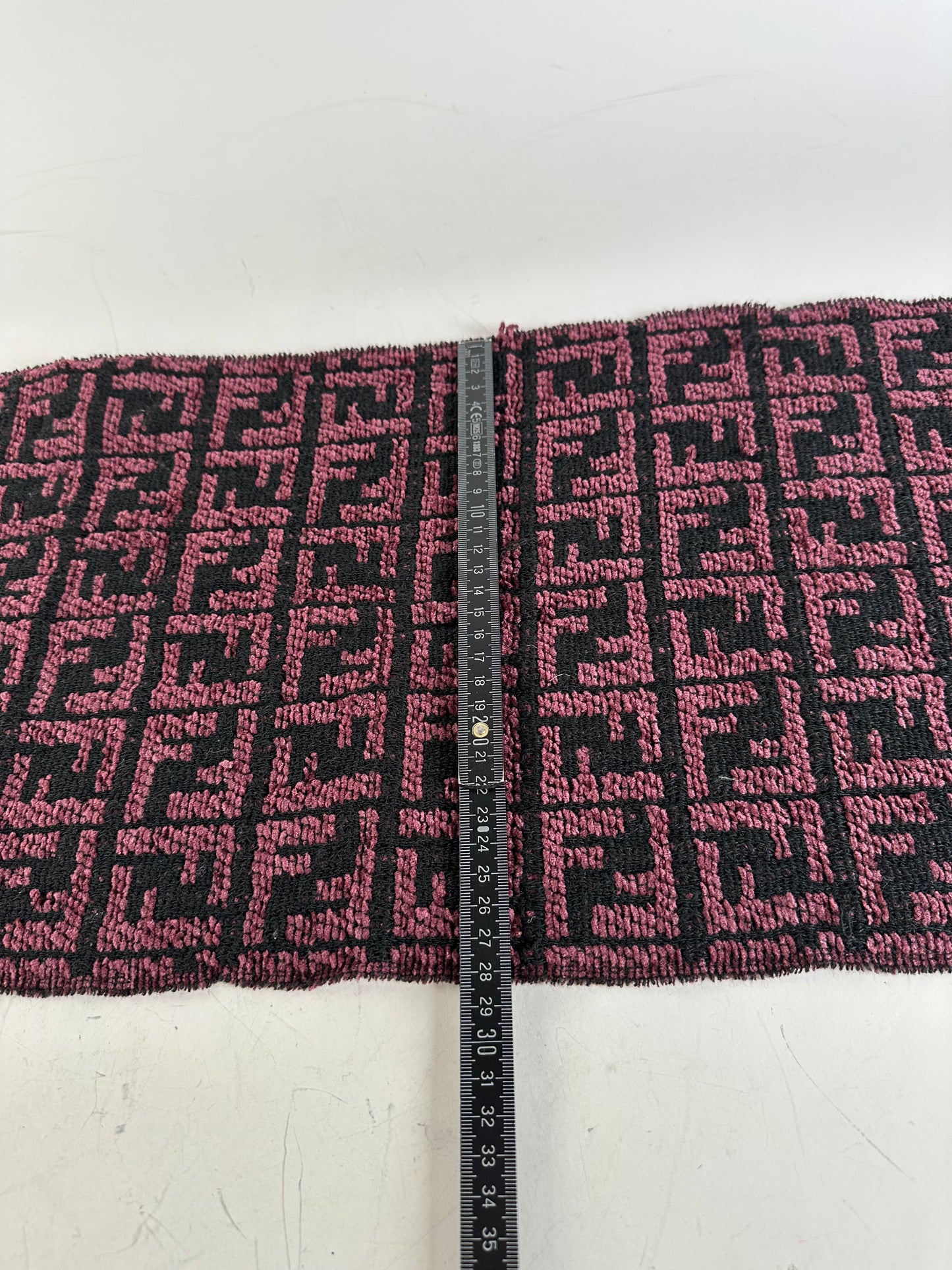Vintage Fendi FF Monogram Shawl Black Pink