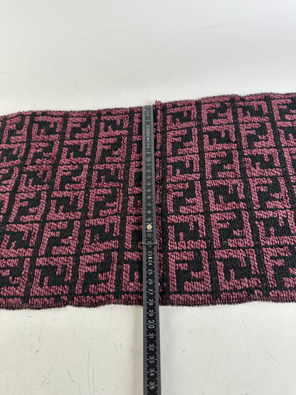 Vintage Fendi FF Monogram Shawl Black Pink