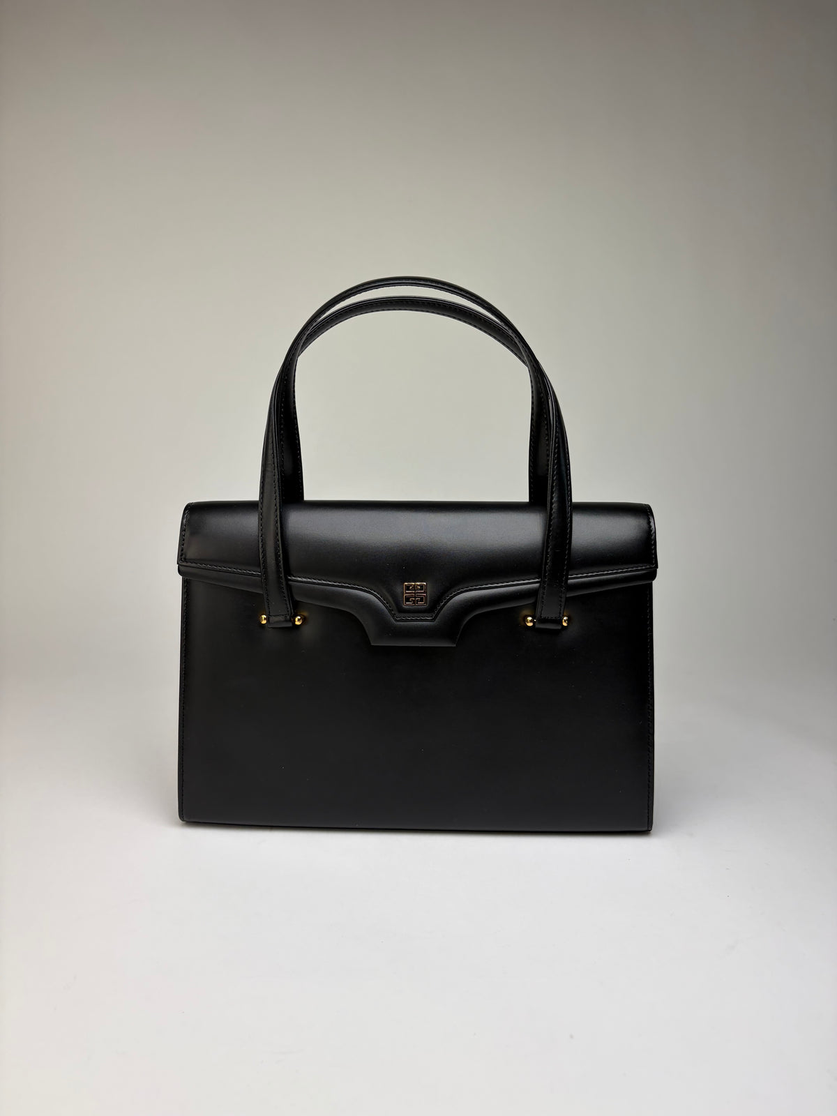 Vintage Givenchy Antigona Structured Leather Top-Handle Bag Black