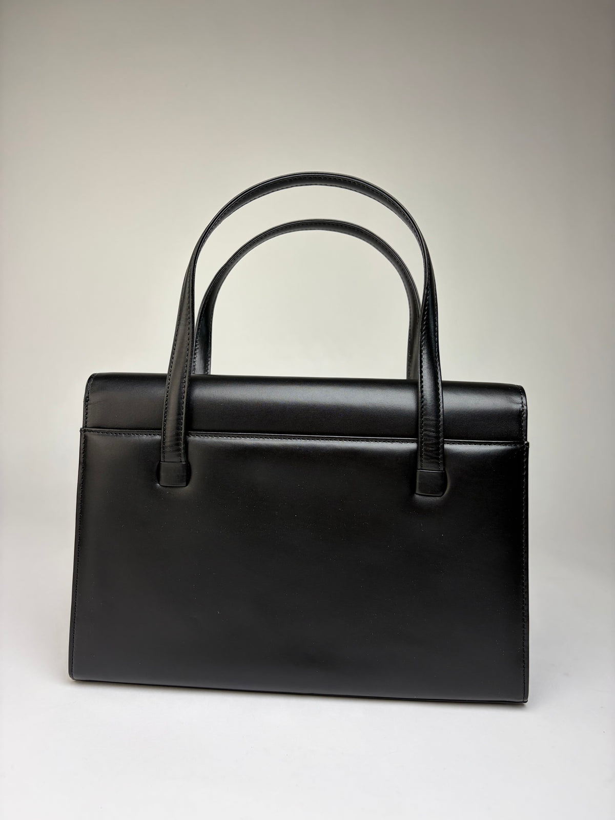 Vintage Givenchy Antigona Structured Leather Top-Handle Bag Black